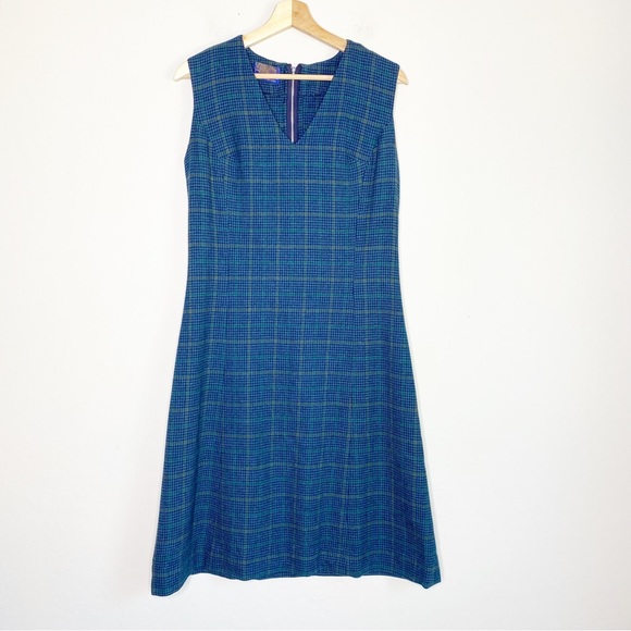 Pendleton Dresses & Skirts - Pendleton Wool Plaid V-Neck Vintage Midi Dress Size L